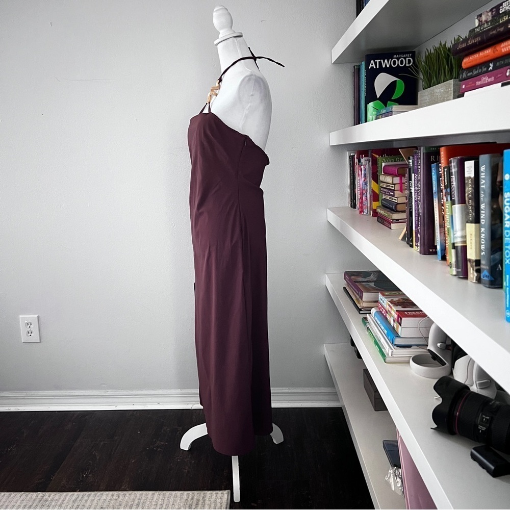 Cult Gaia Brown Castila Halterneck midi dress size large - Picture 9 of 16